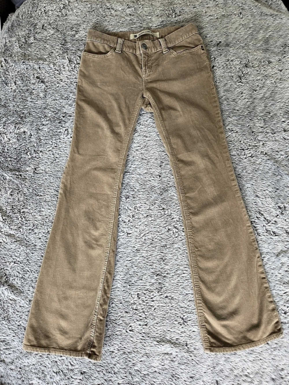 Vintage Gap Ultra Low Rise Stretch Corduroy Pants Brown Flare Pants Size 2